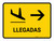 Arrivals With Right Arrow Yellow Landscape - Wall Sign
