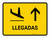Arrivals With Up Arrow Yellow Landscape - Wall Sign
