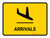Arrivals Yellow Landscape - Wall Sign