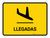 Arrivals Yellow Landscape - Wall Sign