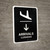 Arrivals With Down Arrow Black Bilingual Spanish Portrait - Wall Sign