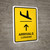 Arrivals With Up Arrow Yellow Bilingual Spanish Portrait - Wall Sign