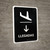 Arrivals With Down Arrow Black Portrait - Wall Sign