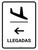 Arrivals With Left Arrow White Portrait - Wall Sign