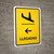 Arrivals With Left Arrow Yellow Portrait - Wall Sign