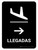 Arrivals With Right Arrow Black Portrait - Wall Sign
