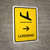Arrivals With Right Arrow Yellow Portrait - Wall Sign