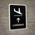 Arrivals With Up Arrow Black Portrait - Wall Sign