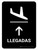 Arrivals With Up Arrow Black Portrait - Wall Sign