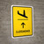 Arrivals With Up Arrow Yellow Portrait - Wall Sign