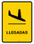 Arrivals Yellow Portrait - Wall Sign
