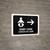 Baby Care With Right Arrow Black Bilingual Spanish Landscape - Wall Sign