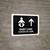 Baby Care With Up Arrow Black Bilingual Spanish Landscape - Wall Sign
