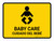 Baby Care Yellow Bilingual Spanish Landscape - Wall Sign