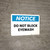 Notice: Do Not Block Eyewash - Wall Sign