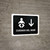 Baby Care With Down Arrow Black Landscape - Wall Sign