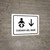 Baby Care With Down Arrow White Landscape - Wall Sign