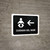 Baby Care With Left Arrow Black Landscape - Wall Sign
