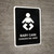 Baby Care Black Bilingual Spanish Portrait - Wall Sign