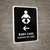 Baby Care With Left Arrow Black Bilingual Spanish Portrait - Wall Sign