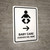 Baby Care With Right Arrow White Bilingual Spanish Portrait - Wall Sign