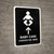 Baby Care With Up Arrow Black Bilingual Spanish Portrait - Wall Sign