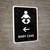 Baby Care With Left Arrow Black Portrait - Wall Sign