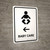 Baby Care With Left Arrow White Portrait - Wall Sign
