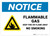 Notice: Flammable Gas Keep Fire Or Flame Away - Wall Sign