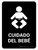 Baby Care Black Spanish Portrait - Wall Sign