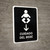 Baby Care With Down Arrow Black Spanish Portrait - Wall Sign
