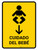 Baby Care With Down Arrow Yellow Spanish Portrait - Wall Sign