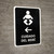 Baby Care With Left Arrow Black Spanish Portrait - Wall Sign