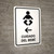 Baby Care With Left Arrow White Spanish Portrait - Wall Sign
