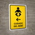 Baby Care With Left Arrow Yellow Spanish Portrait - Wall Sign