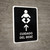 Baby Care With Up Arrow Black Spanish Portrait - Wall Sign