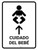 Baby Care With Up Arrow White Spanish Portrait - Wall Sign