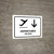 Departure With Down Arrow White Bilingual Landscape - Wall Sign