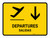 Departure With Down Arrow Yellow Bilingual Spanish Landscape - Wall Sign