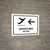 Departure With Left Arrow White Bilingual Landscape - Wall Sign