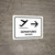Departure With Right Arrow White Bilingual Spanish Landscape - Wall Sign