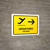 Departure With Right Arrow Yellow Bilingual Spanish Landscape - Wall Sign