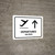 Departure With Up Arrow White Bilingual Spanish Landscape - Wall Sign