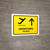 Departure With Up Arrow Yellow Bilingual Spanish Landscape - Wall Sign