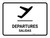 Departure White Bilingual Spanish Landscape - Wall Sign