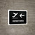 Departure With Left Arrow Black Landscape - Wall Sign
