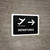 Departure With Right Arrow Black Landscape - Wall Sign