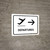 Departure With Right Arrow White Landscape - Wall Sign