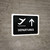 Departure With Up Arrow Black Landscape - Wall Sign
