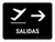 Departure With Right Arrow Black Spanish Landscape - Wall Sign